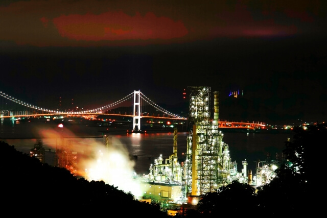 白鳥大橋の夜景