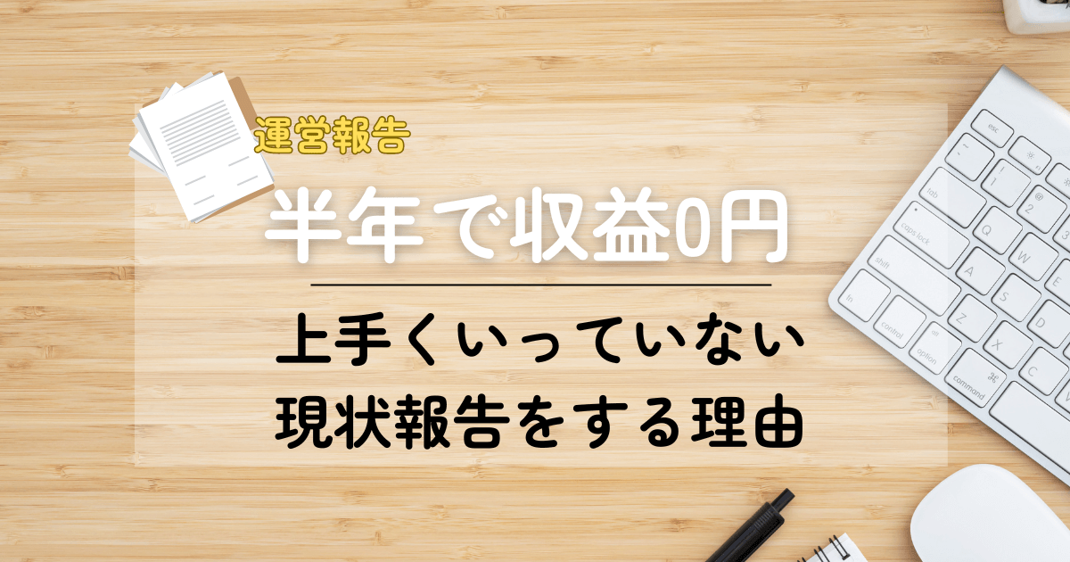 ブログ運営半年の報告