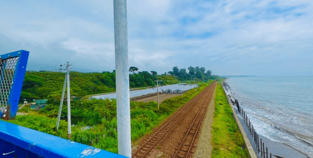 北舟岡駅の跨線橋（室蘭側）