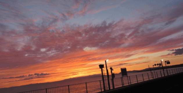 夕暮れの北舟岡駅