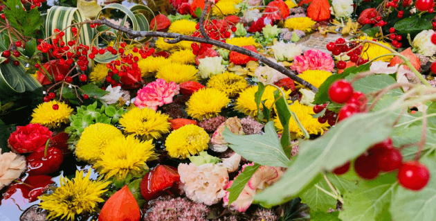 住吉神社の花手水