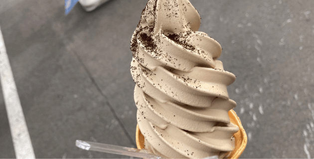 函館美鈴の珈琲ソフトクリーム