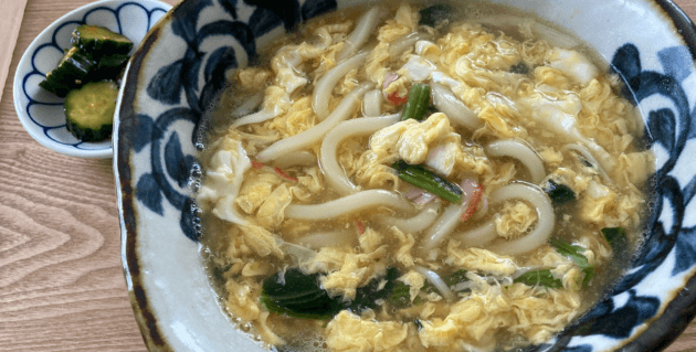 あんかけうどん入りたこ唐草豪快丼
