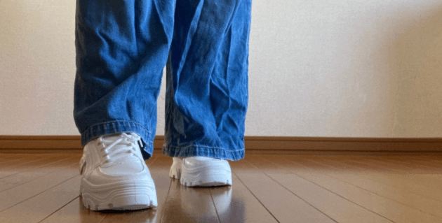 ダッドシューズワイドデニム