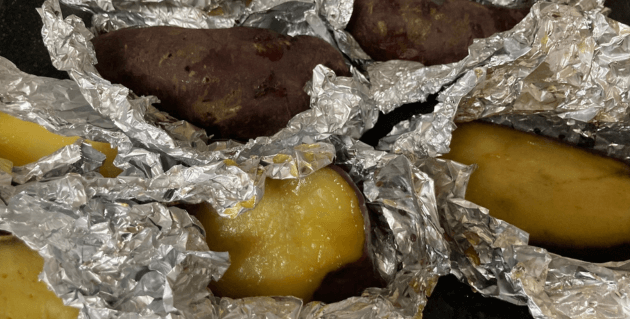 焼き上がった焼いも