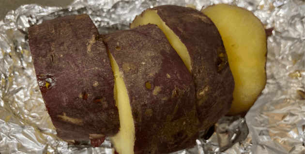 輪切りにした焼いも